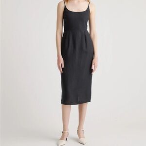 Quince Linen Scoop Neck Midi Dress